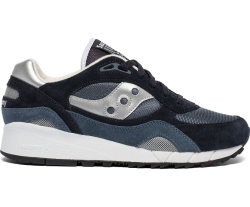 Tenis Saucony Shadow 6000 Hombre Zapatos Originales Azul Marino / Plateadas México MX-870-SE